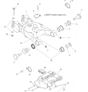 SUSPENSION, SWING ARM - A13NA32AA (49ATVSWINGARM10TBLZR)