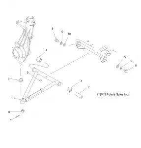SUSPENSION, A-ARM and STRUT MOUNTING - A14MB46TH  (49ATVAARM13SP500)