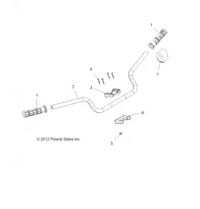 STEERING, HANDLEBAR and CONTROLS - A14GH9EFW (49ATVHANDLEBAR13850SCRAMI)