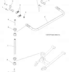 SUSPENSION, STABILIZER BAR - A14GH9EAW (49ATVSTABILIZER14850SCRAM)