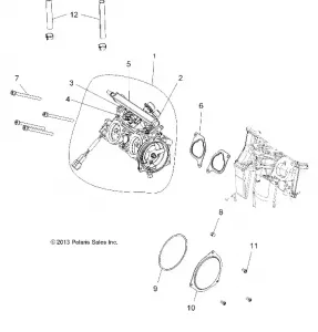 ENGINE, THROTTLE Кузовные детали - A14GH8EFI (49ATVTHROTTLEКузовные детали14SPXP850)