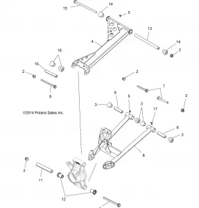 SUSPENSION, REAR - A14GH8EFI (49ATVSUSPRR13SP550)