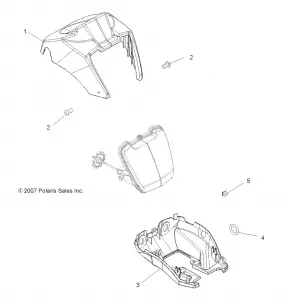 BODY, HEADLIGHT POD - A14MH46AA/AH/MS46AA (49ATVHEADLIGHT09SP500)