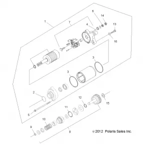 ENGINE, STARTING SYSTEM - A14MH46AA/AH/MS46AA (49ATVSTARTER12400)