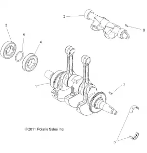 ENGINE, CRANKSHAFT and BALANCE SHAFT - A14CF76AA (49ATVCRANKSHAFT12SP6X6)