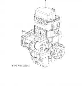 ENGINE, LONG BLOCK - A14CF76AA (49ATVENGINE146X6)