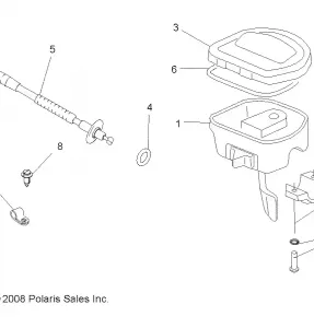 STEERING, CONTROLS and THROTTLE ASM. and CABLE - A14CF76AA (49ATVCONTROLS096X6)