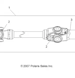 DRIVE TRAIN, FRONT PROP SHAFT - A14MH76FD (49ATVSHAFTPROP08SP500A)