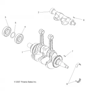 ENGINE, CRANKSHAFT and BALANCE SHAFT - A14MH76FD (49ATVCRANKSHAFT08SP800EFI)