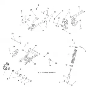 SUSPENSION, REAR - A14MH76FD (49ATVSUSPRR13SP500)