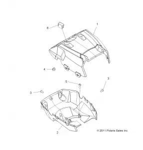 BODY, HEADLIGHT POD - A14YN8EAJ/EAT (49MVHEADLIGHTPOD13SP850)