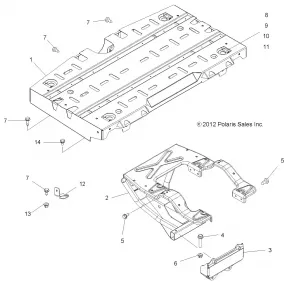 BODY, REAR RACK and BRUSHGUARD - A14YN8EAJ/EAT (49MVRACKRR12SP850)