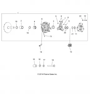 DRIVE TRAIN, PRIMARY CLUTCH - A14YN8EAJ/EAT (49MVCLUTCHDRV12SP850)