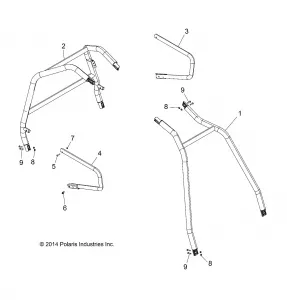 CHASSIS, CAB Рама AND SIDE BARS - A14BH33FJ (49ATVРама14SP325)