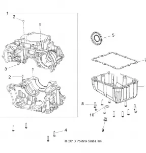 ENGINE, Картер AND OIL SUMP - A14BH33FJ (49ATVКартер14SP325)