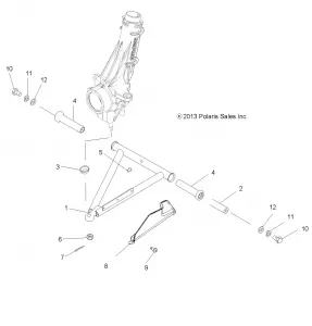 SUSPENSION, A-ARM and STRUT MOUNTING - A14BH33FJ  (49ATVAARM14SP325)