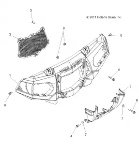 BODY, FRONT BUMPER and MOUNTING - A14ZN8EFP (49ATVBUMPER12SP550F)