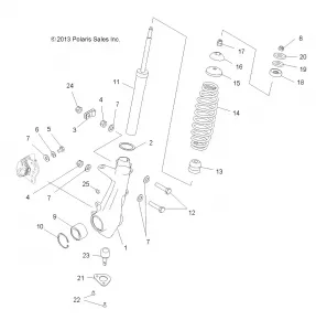 SUSPENSION, FRONT STRUT - A14MN50EM/EA (49ATVSTRUT13SP500)