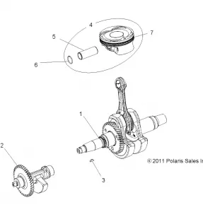 ENGINE, CRANKSHAFT, PISTON and BALANCE SHAFT - A14DH57AA/AJ (49RGRPISTON12RZR570)