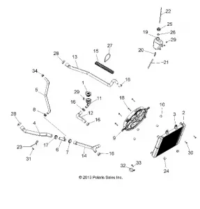 ENGINE, Охлаждение SYSTEM - A14DH57FJ (49ATVCOOL14SP570TRG)