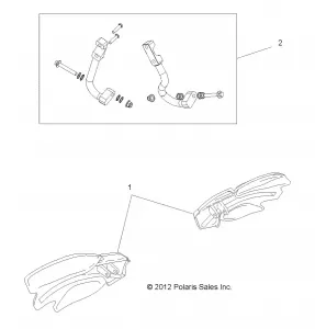 BODY, HANDGUARDS - A14DN8EAQ (49ATVGUARD13850SCRAM)