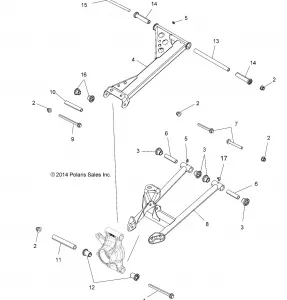 SUSPENSION, REAR - A14TN5EAA/EAD (49ATVSUSPRR14USA)