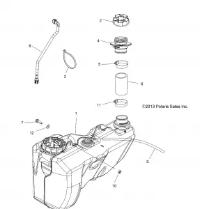 BODY, Топливная система TANK - A14ZN55TA (49ATVТопливная система14SP550)