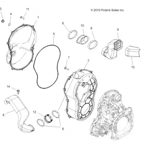 BODY, CLUTCH COVER - A14ZN8EAB/C/I/M/P/S (49ATVCLUTCHCVR11SPEPS550)