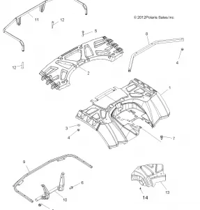 BODY, REAR CAB and REAR RACK - A14ZN8EAB/C/I/M/P/S (49ATVCABRR13SPXP)