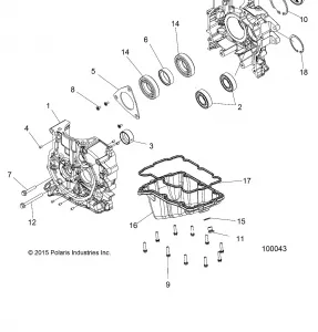 ENGINE, Картер - A15SET57CA/S57CJ/CA (100043)