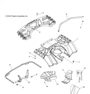 BODY, REAR CAB and REAR RACK - A15SXE95FK (49ATVCABRR15F1EU)