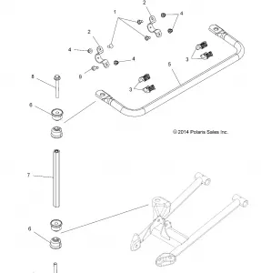 SUSPENSION, STABILIZER BAR - A15SXE95FK (49ATVSTABILIZER15850SP)