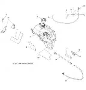 BODY, Топливная система TANK ASM. - A15S6A76FA (49ATVТопливная система136X6)