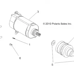 ENGINE, STARTING MOTOR - A15S6A76FA (49ATVSTARTER116X6)