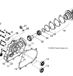 DRIVE TRAIN, REAR DRIVE ASSEMBLY - A15YAP20AF (49ATVDRIVERR09PHX)