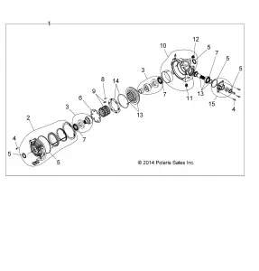 DRIVE TRAIN, FRONT GEARCASE INTERNALS - A15SVA85FD (49ATVGEARCASE1333391)