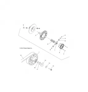 DRIVE TRAIN, SECONDARY CLUTCH - A15SVA85FD (49ATVCLUTCHDRIVEN1323223)