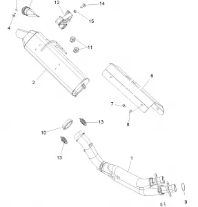 ENGINE, Выхлопная система - A15SVA85FD (49ATVВыхлопная система13850SCRAM)