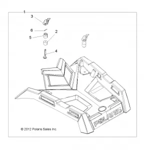 BODY, FRONT RACK - A15SVA85HD (49ATVRACKMTG13SCRAM850)