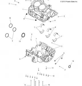 ENGINE, Картер - A15SVE95AW (49ATVКартер14SCRAM)