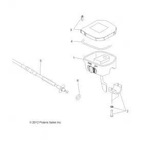 STEERING, CONTROLS, THROTTLE ASM. and CABLE - A15SVE95AW (49ATVCONTROLS13850SCRAM)