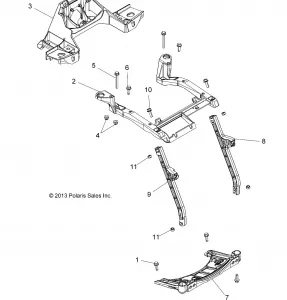 BODY, FRONT RACK SUPPORT - A15SVE95FW (49ATVRACKMTG14SCRAM)