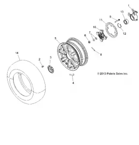 WHEELS, FRONT and HUB - A15SVE95FW (49ATVWHEELFRT14850)