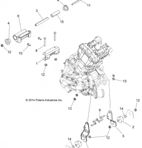 ENGINE, MOUNTING - A15SEA57AA/AC/AD/LD (49ATVENGINEMTG15TRCTR)