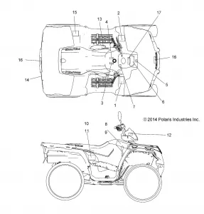 BODY, Наклейки - A15SEB57CA/CJ/SEC57CJ/CA (49ATVDECAL15QUAD)