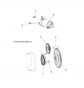 ENGINE, STARTER DRIVE - A15SEB57CA/CJ/SEC57CJ/CA (49ATVSTARTER15570AA)