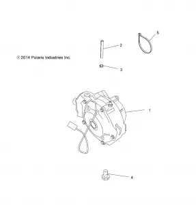 DRIVE TRAIN, FRONT GEARCASE MOUNTING - A15SUH57AH (49ATVGEARCASEMTG15UTE)