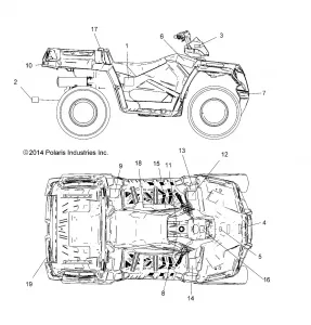 BODY, Наклейки - A15SWE57AA/AD (49ATVDECAL15570X2)