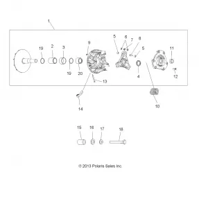 DRIVE TRAIN, PRIMARY CLUTCH - A15SHE57HS (49ATVCLUTCH14SP570)