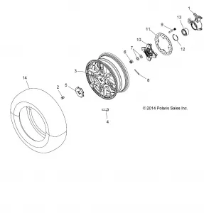 WHEELS, FRONT and HUB - A15SXE85AS/AM (49ATVWHEELFRT15850SP)